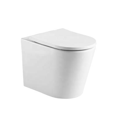 China ANBI Chaozhou Double-Flow Hotel Sanitarios Bathroom Toilet Commode Luxury Toilet Cubicle Back to Wall P-trap Toilet Bowl for sale