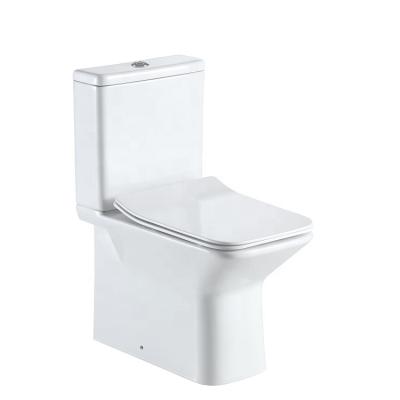 China ANBI Double-Flow Wholesale Lavatory Luxury Ceramic Sanitary Toilet with Rimless Square Bowl and Seat Cover UF for sale