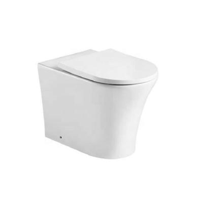 China Double-Flow ANBI Chaozhou Bathroom Toilet Set Western Ceramic Toilet Bowl Round Back to Wall Toilet Bowl for sale