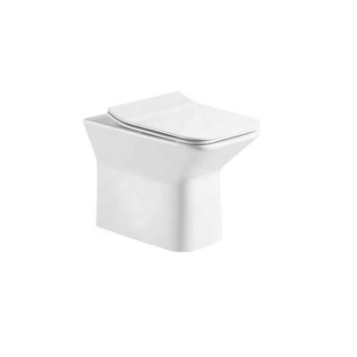 China ANBI Popular Ceramic Rectangular Water Saving Double-Flow Bathroom Floor Mounted Toilet Bowl For Office Buildings for sale