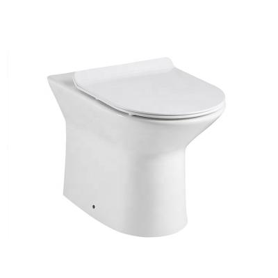 China Dual-Flow ANBI CE Certificated Lavatory Pan Rimless Round Shape Water Closet Toilet For Home Bathrooms for sale