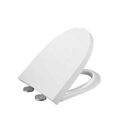 China High demand ANBI Toilet Seats Slow-end 304 Stainless Steel PP Soft-closing Sanitary Plastic Toilet Seat Cover For WC for sale