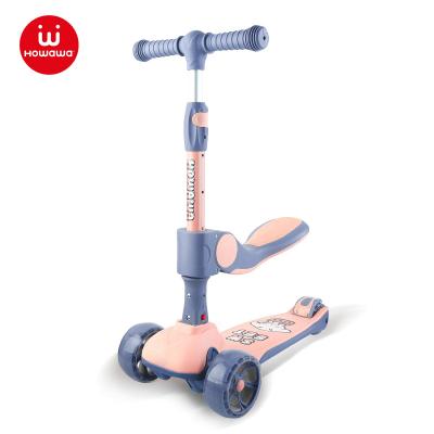 China Ride On Toy Foldable Portable 3 Wheels Kids Scooter With Seat Kids Kick Scooter for sale