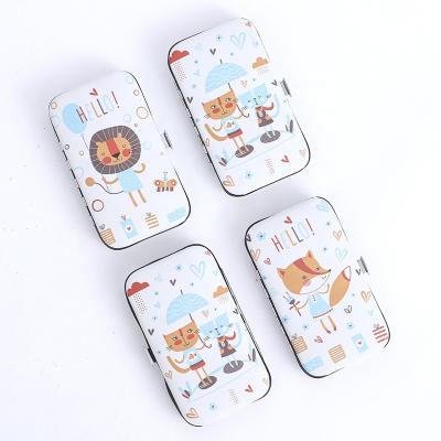 China Easy Carry 2022 Hot Selling New Amazon Cartoon Cute Animal Pattern Nail Clipper Set for sale