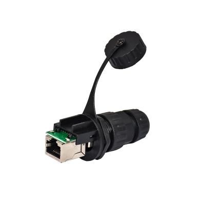 Cina supporto schermato femminile maschio Shell del pannello del connettore impermeabile Cat5e Cat6a dell'accoppiatore Rj45 di 4p 8p in vendita