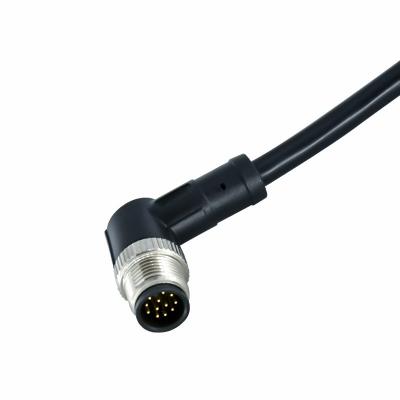 China La batería hembra-varón del conector de la prenda impermeable del PVC PUR M12 de Rigoal que suelda con autógena M12 ata con alambre el conector en venta