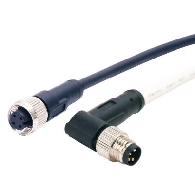 China M8 pernos de la prenda impermeable IP68 4 femeninos al conector automotriz moldeado varón con el cable en venta