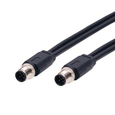 China 5 Pin Waterproof Connector Male To Male Molding Straight Connector With Cable for sale