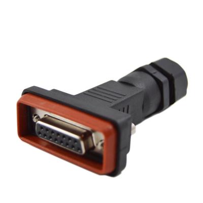 China conector SUB industrial del Pin D de la prenda impermeable IP67 15 del conector de Ethernet 7A en venta