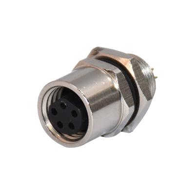 Chine M8 5 Pin Panel Mount Connector, connecteur de panneau arrière avec la soudure à vendre