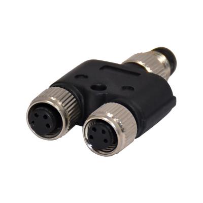 China Conector del divisor de Rigoal M8 4 Pin Circular Connector Female Y en venta