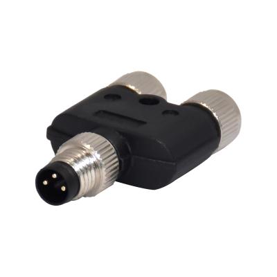 China Tipo 3 orientación recta de M8 Y del conector de la prenda impermeable del Pin IP68 en venta