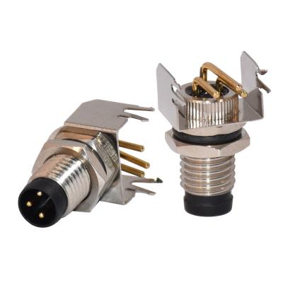 China Prenda impermeable IP67/5/6/8 conector de ángulo recto del sensor 3/4 de Pin Male And Female Straight M8 para el soporte del PWB del cable en venta