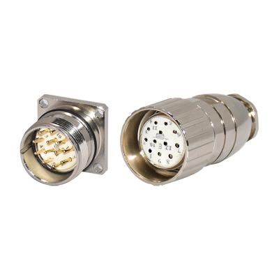 China Conector protegido del soporte del panel IP67, varón de M23 12 Pin Female Connector Assembly To en venta