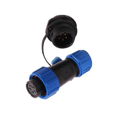 China Conector de poder impermeable M25 SP13 5 Pin Male Female Connector en venta