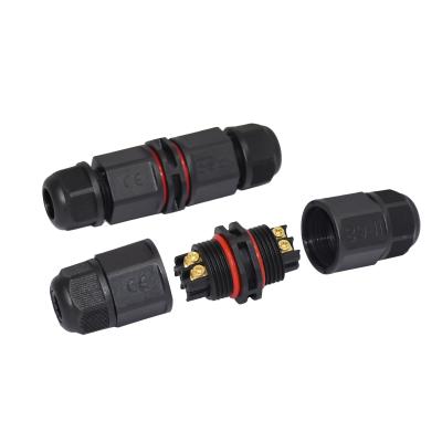 China Conector de cable al aire libre de rosca recto plástico del alambre LED de IP68 4 Pin Waterproof Connector Power Electrical en venta