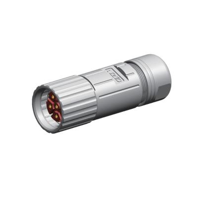 China Conector impermeable hembra-varón del contacto IP67 de la encrespadura de PA66 M23 en venta