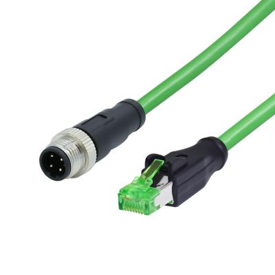 중국 RJ45 메일플러그 분야 설치할 수 있는 연결기에 대한 내수 케이블 M12 4P D-암호화 숫놈 커넥터 판매용