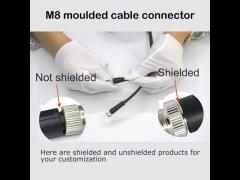 Elbow M8 Cable Connector Male To Female Cable 4p 5P 3P 8 Pin Circular Connector