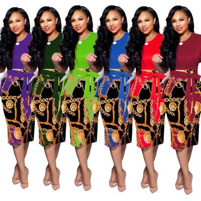 China Print Designs Sustainable Women's Pencil African Short Sleeve Church Midi Bodycon Elegant Dresses for sale