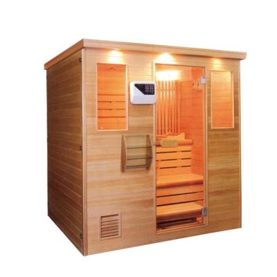 China Traditional Saunas Accessproes Luxury Cedar Family Traditional Sauna Room for sale