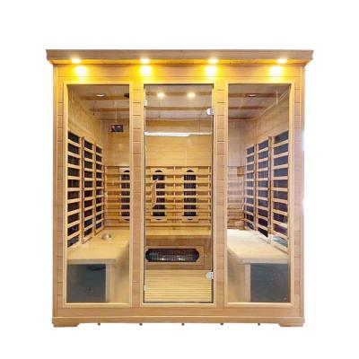 China Wholesale Outdoor Far Infrared Computer Control Panel 2 Person Sauna Wooden Far Infrared Room for sale