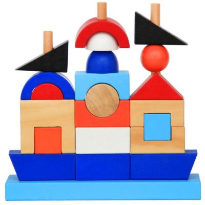 China Construction Toy New Design Educational Toys Wooden Color Building Block Set AT12086 for sale