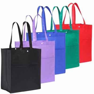 China Promotion Bag Dinner Market Non Woven Bag Handled Stitching Non Woven Shopping Bag Tote Non Woven Bag for sale