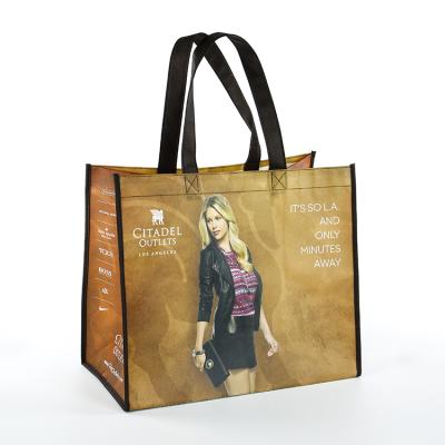 China Good Quality Lamination Bag Custom Design Printed Non Woven Tote Bags Laminated Non Woven PP Shopping Bag for sale