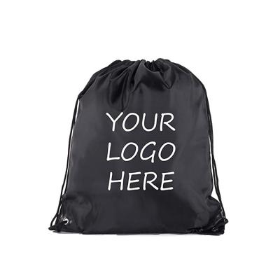 China Customized Folding 210D Polyester Drawstring Backpack Cheap Bag for sale