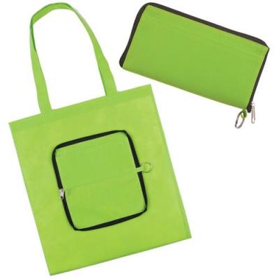 China Cheap Eco 190T Nylon 210D Polyester Handled Foldable Non Woven Shopping Bag Foldable Bags for sale