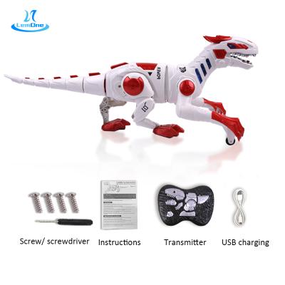 China Jurassic Park Dinosaur Toy 2.4G Simulation Walking Toys Rc Dinosaur Robots Plastic Animal Toys With Realistic Sound for sale