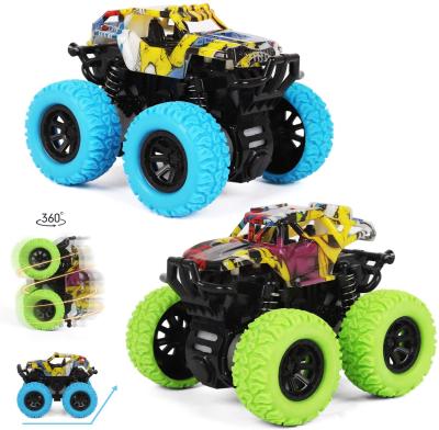 China Friction Toy Plastic 360 Degree Rotate Friction Car 4Wd Toys Monster Truck Mini Friction Toy Vehicles Push Toy Car // for sale