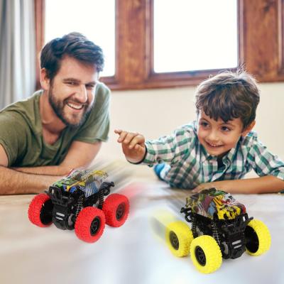 China Toy Factory Inertia Plastic Mini Friction Toy Factory Inertia Plastic Mini Stunt Car Monster Truck Children's Car Power Friction for sale