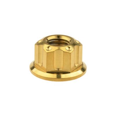 China Industry racing car/Ti alloy sprocket nuts pvd gold coating for sale