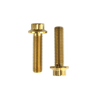 China Titanium 12 Point Flange Titanium Head M7*27 Wheel Hub Bolt Screw for sale