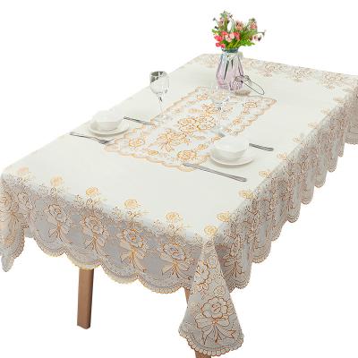 China Nordic tan net red tablecloth waterproof PVC tablecloth living room rectangular coffee table desk GN045 for sale