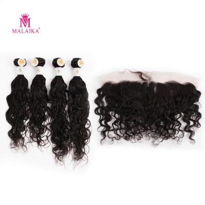 China No Tangle Hot Selling Natural Wave MALAIKA Hair Weaves Cheap Bundle Hair Bundles With Closure for sale