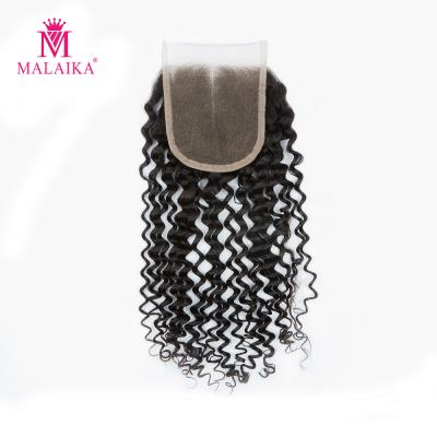 China Cheap MALAIKA style NC# curly lace closure middle part 4*4 hair extension brazilian hair for sale