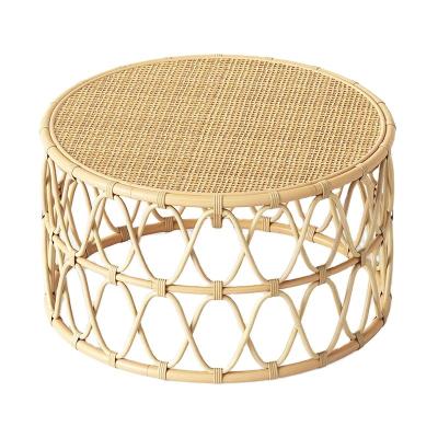 China Modern Nordic Modern Manual Decor Table Home Living Room Furniture Shalem Natural Round Rattan Round Coffee Table for sale