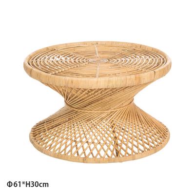 China Shalem Southeast Asia Natural Round Rattan Coffee Table Home Table Living Room Furniture Asian Decor Nordic Manual Side Table for sale