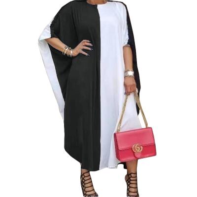 China Plus Size Breathable Fashion Shielding Europe Border Amazon Long Dress 2020 And USA New Black And White Stitching Shorts for sale