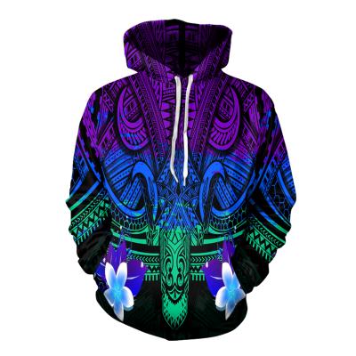 China Polynesian Tribal Pattern Christmas Women's Fashion Sweatshirts Anti-Pilling Hoodies Wave Wave Long Sleeve Pullover Sweatshirts Tops Shirts for sale