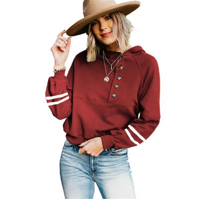 China Breathable Women Buttoned Custom Cheap Design Hoody Sweatshirts Hoodies Wholesale for sale