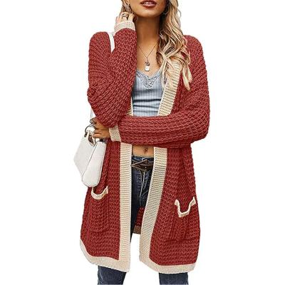 China Anti-pilling hot - selling 2021 winter products women's thick sweater color cardigan coat for sale