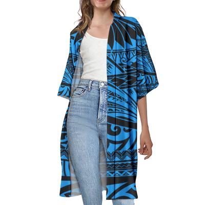 China Breathable Custom Women Fashion Clothes Styles Print Womens Cardigans Overcoat for sale