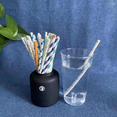 China 6mm Paper Straws Eco-friendly Smoothie Drinking Straws Homeware Colorful Biodegradable Disposable Paper Straws for sale