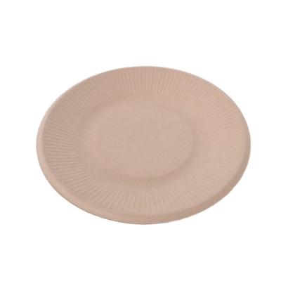 China New Minimalist Paper Plate Wheat Straw Pulp Personalized Party Decorative Compostable Paper Plate for sale