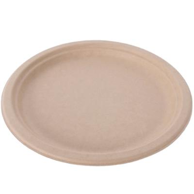 China Hot Sale Minimalist Recycled Paper Pulp Dish Snack Plate Store For Food Custom Paper Plates Printed for sale