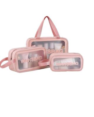 China Fashion 3 In 1 Makeup Bags Set 3Pcs/Set Wash Bag Luxury Cosmetic Bag Set for sale